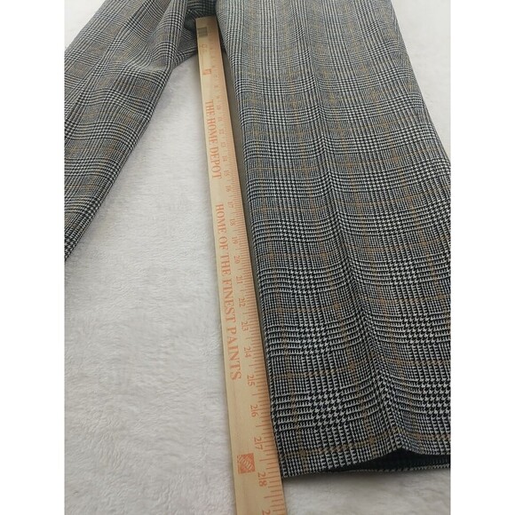 Pendleton 100% Virgin Wool Womens Pants Sz 16 Black/White/Tan Plaid Made In USA - Picture 4 of 9